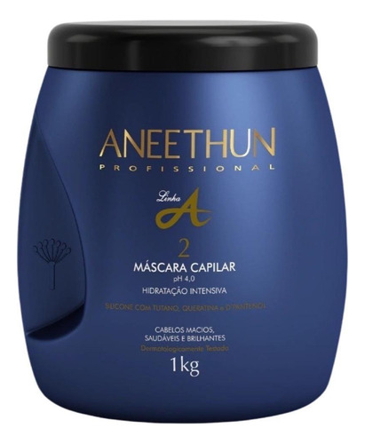 Máscara Capilar Silicone E Queratina Aneethun Linha A 1kg