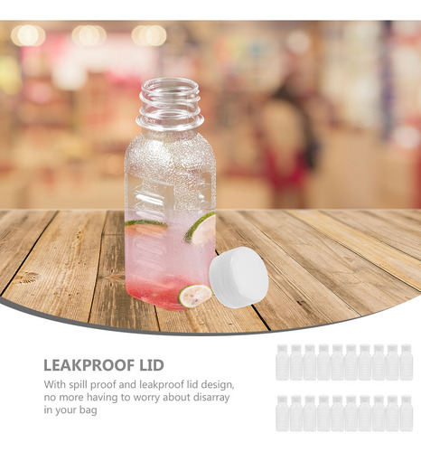 Botella De Jugo Transparente Desechable, 20 Unidades