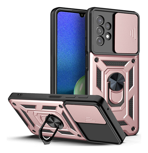 Funda De Teléfono Para Samsung Galaxy A71 A51 A31 A21s, Cámara Deslizante, Pie De Pie, Anillo, Funda Protectora A Prueba De Golpes