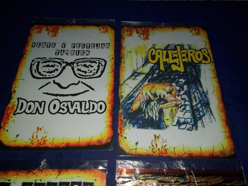 Cuadro De Chapa - Lote X 3 - Callejeros Don Osvaldo Oferta !