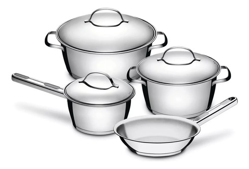 Juego Bateria Tramontina Ollas 4 Piezas Allegra Set Cocina