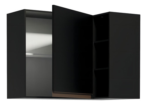 Alacena Gabinete Superior De Esquina Cocina Madesa Reims Nn Color Negro