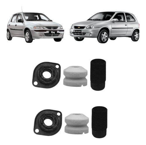 Kit X2 Cazoleta + Tope + Fuelle Chevrolet Corsa / Classic 