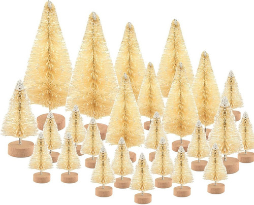 48 Mini Arboles De Navidad Pinos Kuuqa Blanco 4 Tamaños