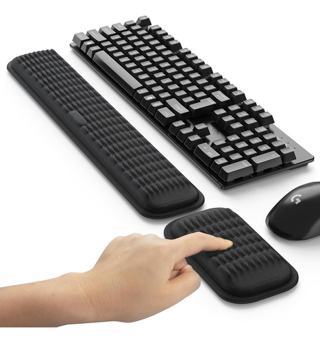 Descanso De Pulso Para Teclado E Mouse De Espuma De Memória