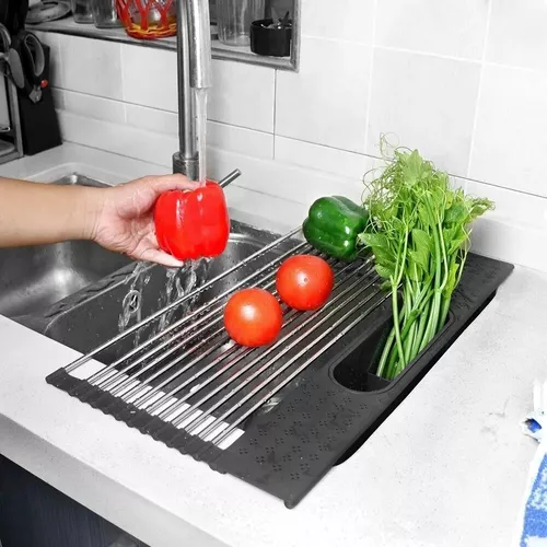 Escurridor Extensible Acero Inox Secaplatos Bacha Verduras