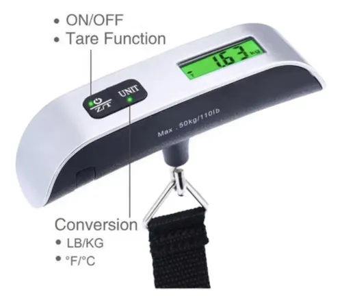 Balanza Digital De Viaje Para Valijas Equipaje Maleta 50kg
