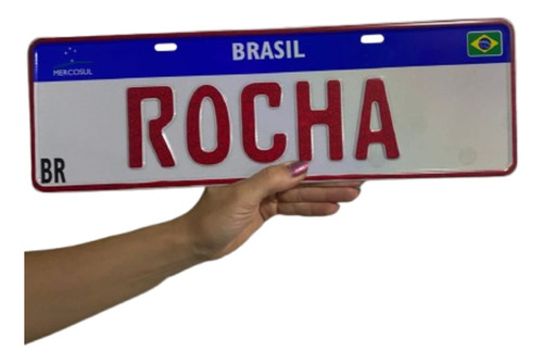 Placa Decorativa De Metal | Estilo Carro Com Nome1