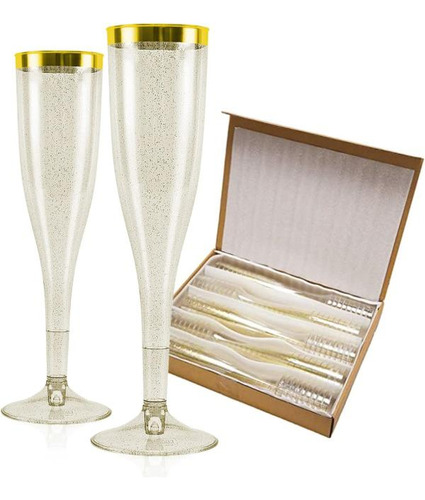 Epparn Copas De Champán De Plástico ' Paquete De 30 Copas De