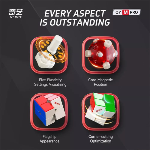 Versión Magic Cube 2x2 Magnetic Qiyi M Pro Con Núcleo Magnét