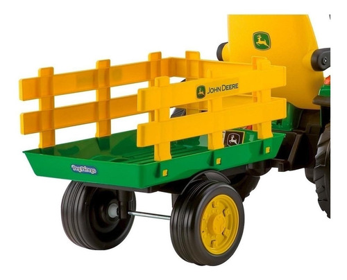 Trator a bateria para crianças Peg Perego John Deere Ground Force cor verde/amarelo 127V
