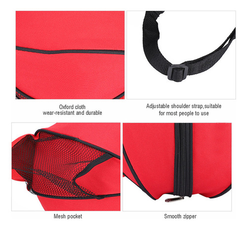 Bolsa De Pelota Roja Portátil For Baloncesto, Fútbol