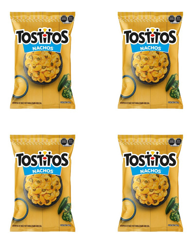 Tostitos Nacho Sal 4 Piezas De 400 Gramos C/u