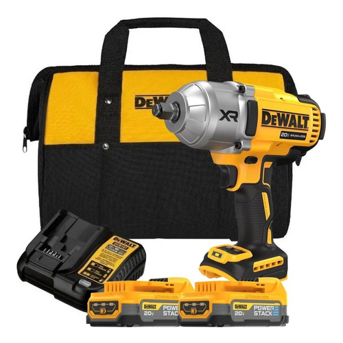 Chave De Impacto Dewalt 1/2 2 Bat Powerstack Dcf900 + Bolsa