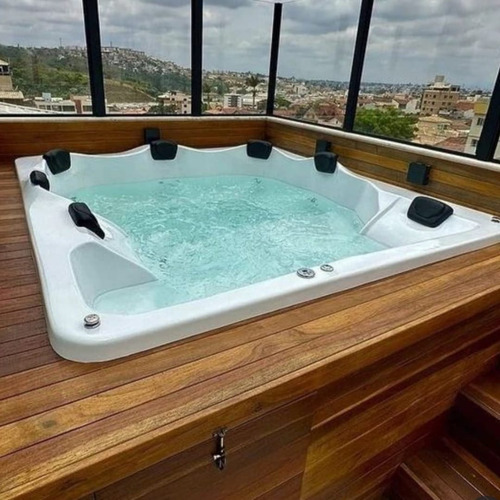 Spa Copacabana Hidro/aquecedor E Cromo 7 Lugares Completa !!