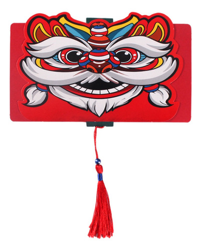 Paquete Rojo C Con Seis Ranuras Para Tarjetas Para Hong Bao,