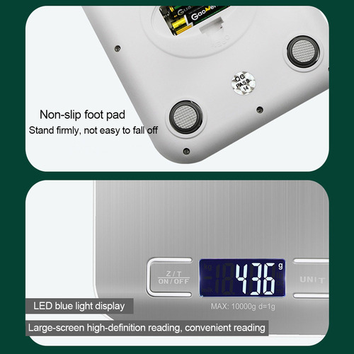 Báscula De Cocina Electrónica Digital Lcd De Acero Inoxidabl