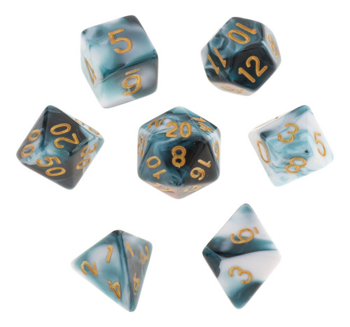 4 Juegos De De 7 Dados Juego De Dados De Varios Lados 016