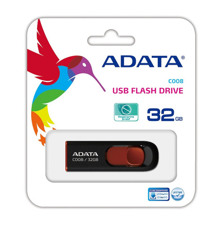 Memoria Usb Adata C008 32gb Usb 2.0 Retractil