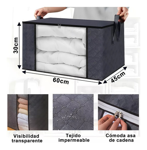 Bolsa De Almacenamiento De Ropa Plegable Lc, Grande, 3 Unida