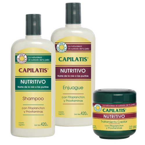 Shampoo + Enjuague + Tratamiento Capilar Capilatis Nutritivo