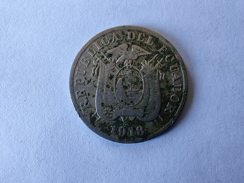 Moneda Ecuador 5 Centavos 1918 Escasa(&395 (Usado)