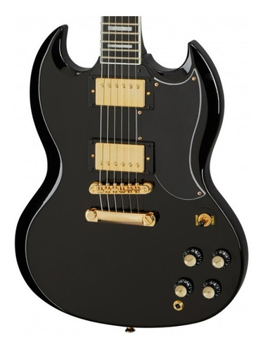 Guitarra Eléctrica EpiPhone Sg Custom Negra Color Negro Material del diapasón Ébano Orientación de la mano Diestro