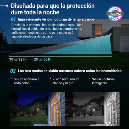 Kit 2 Camaras De Seguridad Ezviz Wifi 1080p + Sd 32gb Blanco