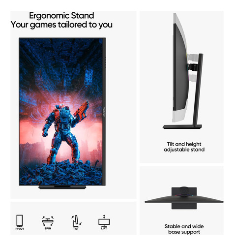 Arzopa 32 4k Uhd (3840x2160) Monitor De Juego 144hz Ips, De