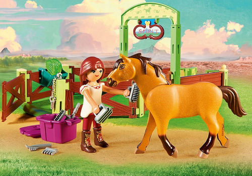 Imagen 4 de 9 de Playmobil Spirit 9478 Establo Lucky Y Spirit Mundo Manias