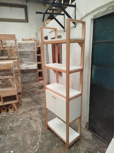 Estantería Librero Organizador Biblioteca Madera C/puertas Miel