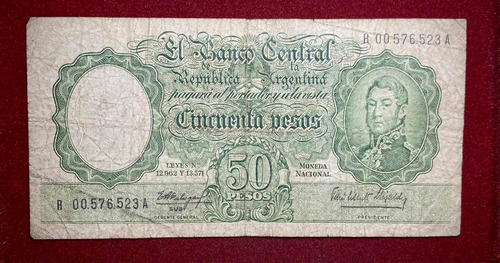 Billete 50 Pesos Argentina Reposición Bottero 2015 Raro