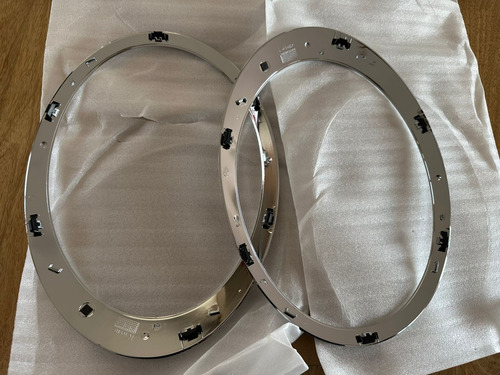 Par De Biseles Faros Mini Cooper Plateados R55 R562007-2013 Plateado Ambos Lados