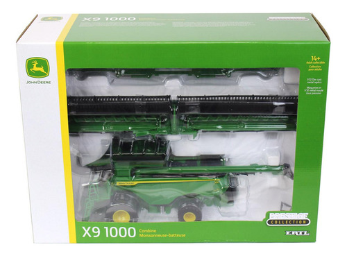 Miniatura Colheitadeira 1/32 John Deere X9 1000 Prestige Cor Verde