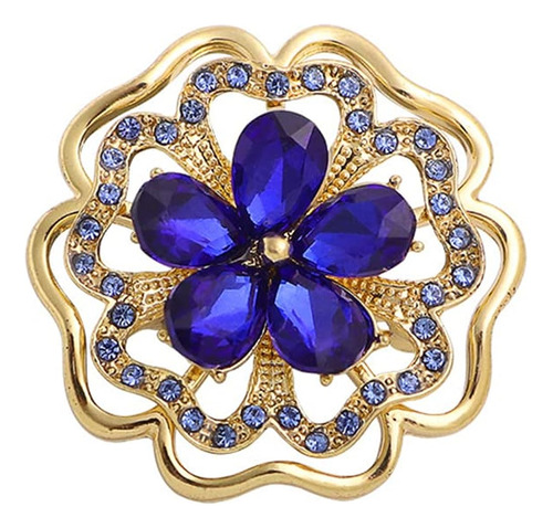 Broche De Flores De Diamantes De Imitación Para Mujeres Y Ni