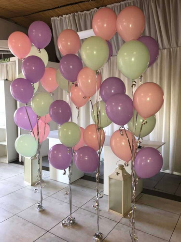 Globo Con Helio Colores Pasteles !! Los Mas Grandes !!