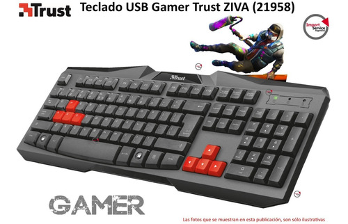 Teclado Usb Gamer Trust Ziva (21958)