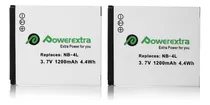 Comprar Baterias Powerextra De Repuesto Para Canon 3.7 V 1200 Mah