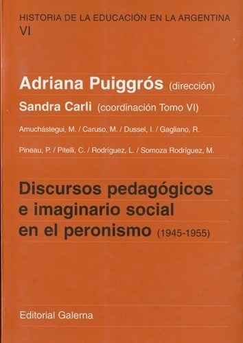 Discursos Pedagogicos E Imaginario Social Tomo 6 - Puiggros