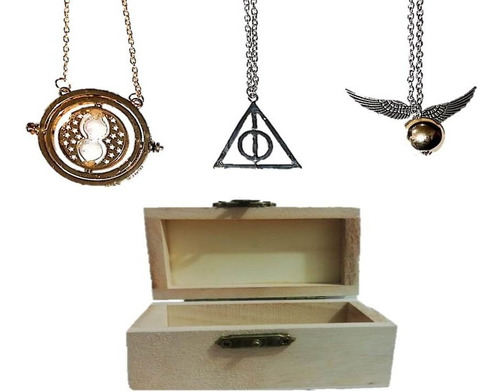 Collares Harry Potter: Giratiempo, Reliquias Y Snitch Dorada