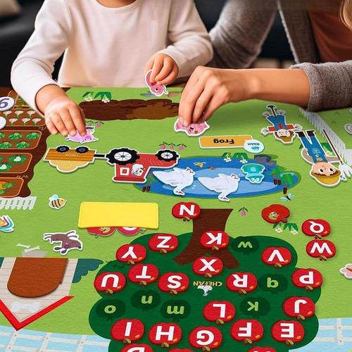 Juego De Tablero De Cuentos De Tela Con Animales De Granja