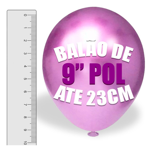 Balão Bexiga Perola Pic Pic 9 Polegadas 25und Diversas Cores Cor Amarelo