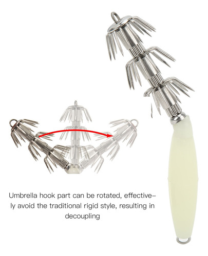 Anzuelo De Pesca Luminous Fishhook De 3 Capas Con Alto Conte