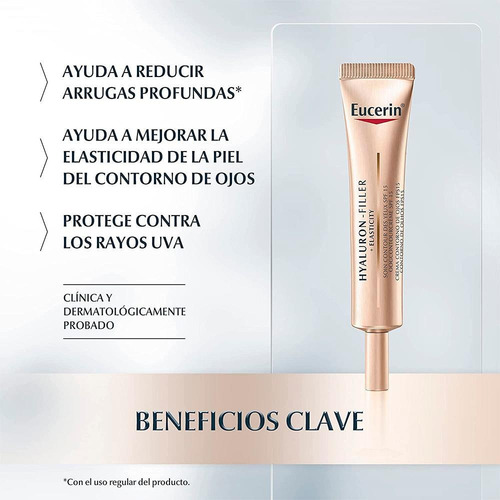 Eucerin Hyaluron-filler + Elasticity Olhos Fps15 Creme 15ml