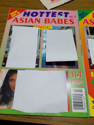2 Revistas Eróticas Hottest Asían Babes Para Adultos (Usado)