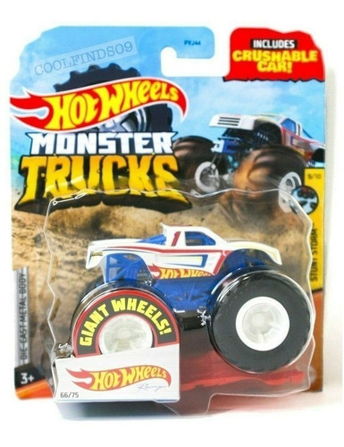 Auto Hot Wheels Monster Truck Racing Stunt Storm Escala 1:64