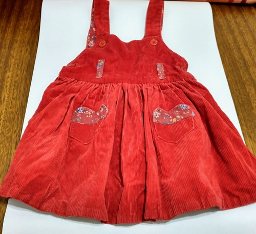 Vestido Corderoy Rojo 