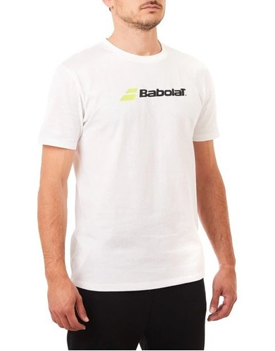 Remera Babolat Air Logo Algodon Deportiva Hombre - Olivos