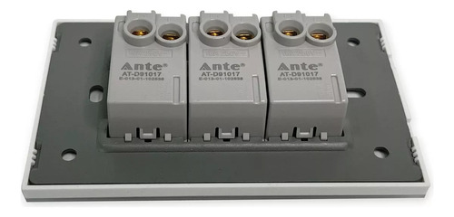Interruptor Triple 9/12 Pared Blanco 16a 250v Certi. Sec