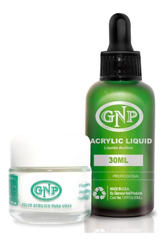 Polvo Acrilico 20gr Blanco Y Liquido 30ml Gnp